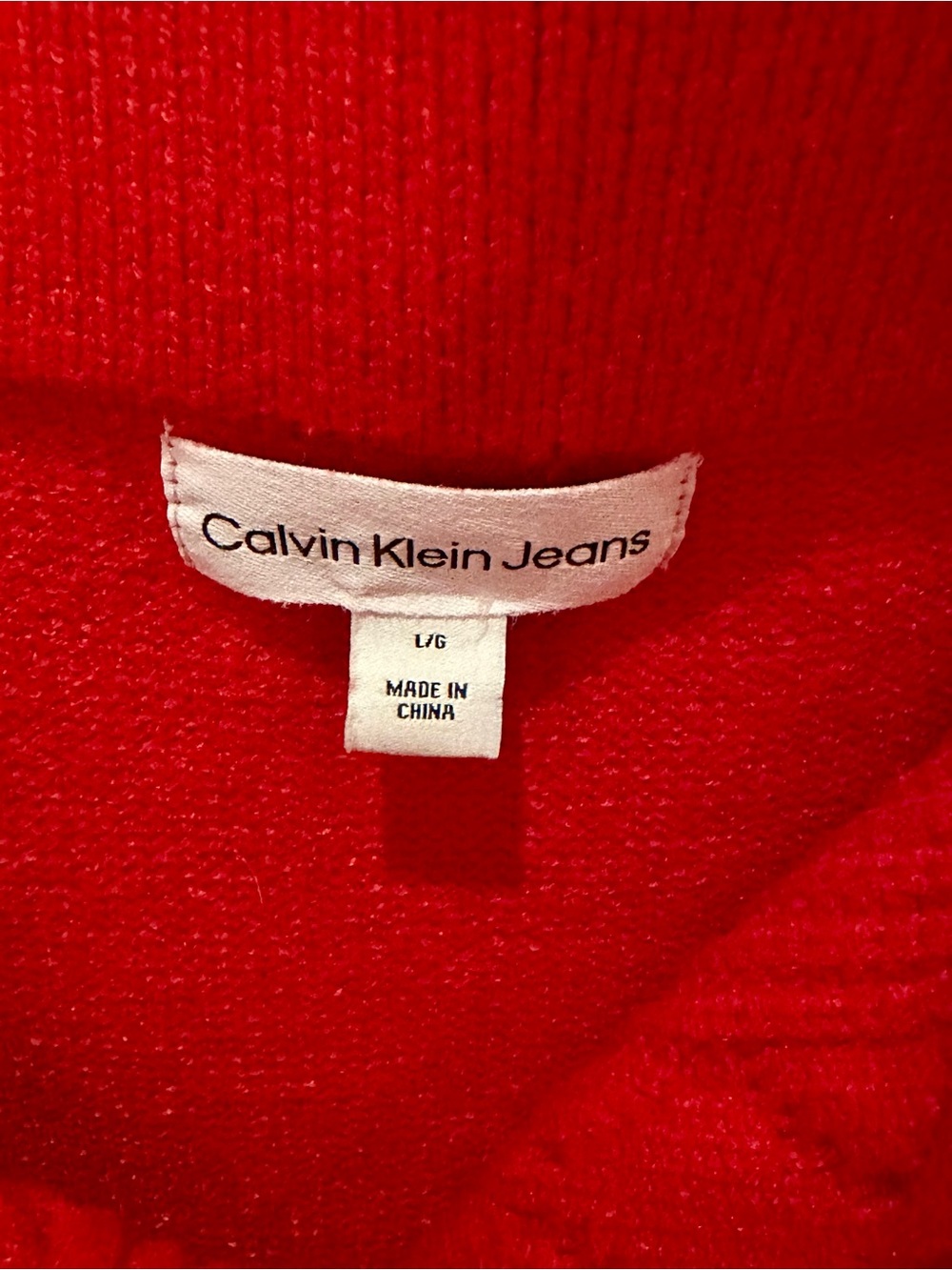 Calvin Klein Jeans Red Cable-Knit Pencil Skirt - Picture 4 of 4